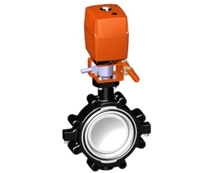 24V 美標(biāo)(ANSI) 帶手動手柄,+GF+電動蝶閥 蝶閥 進口蝶閥